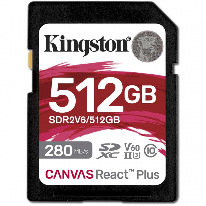 Карта памяти 512Gb SD KINGSTON CANVAS REACT PLUS () SDR2V6/512GB Карта памяти 512Gb SD KINGSTON CANVAS REACT PLUS () SDR2V6/512GB