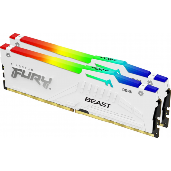 Память оперативная KINGSTON FURY BEAST WHITE RGB EXPO 32GB 6000MT/s DDR5 CL30 DIMM (Kit of 2)